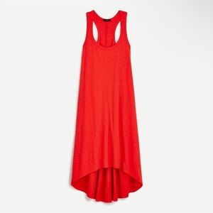 J.crew red hi lo swingy racer back cotton dress /small/